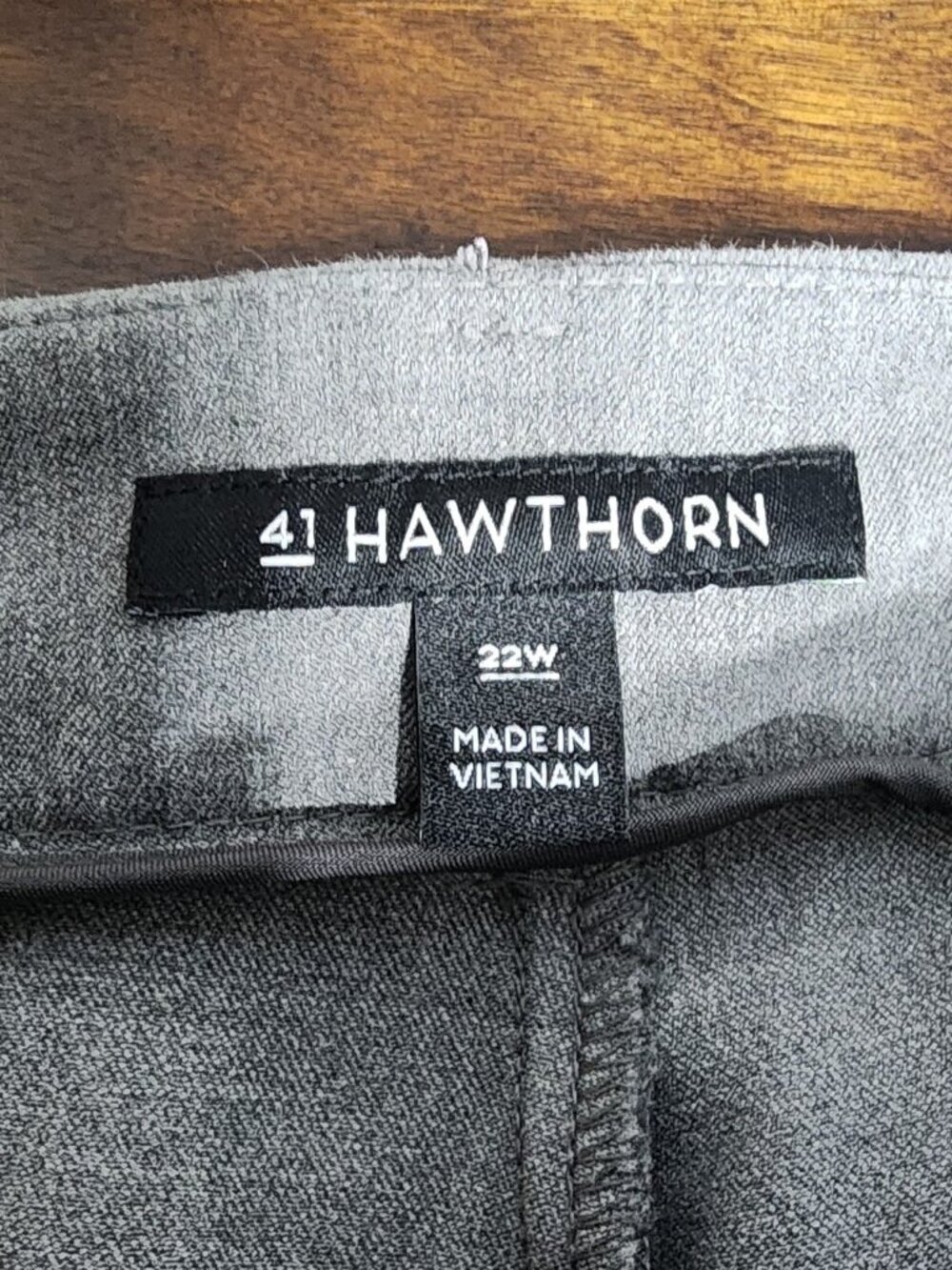 41 Hawthorn 22W Light Grey Heather Stretch Ankle Dress Pants - Picture 8 of 15